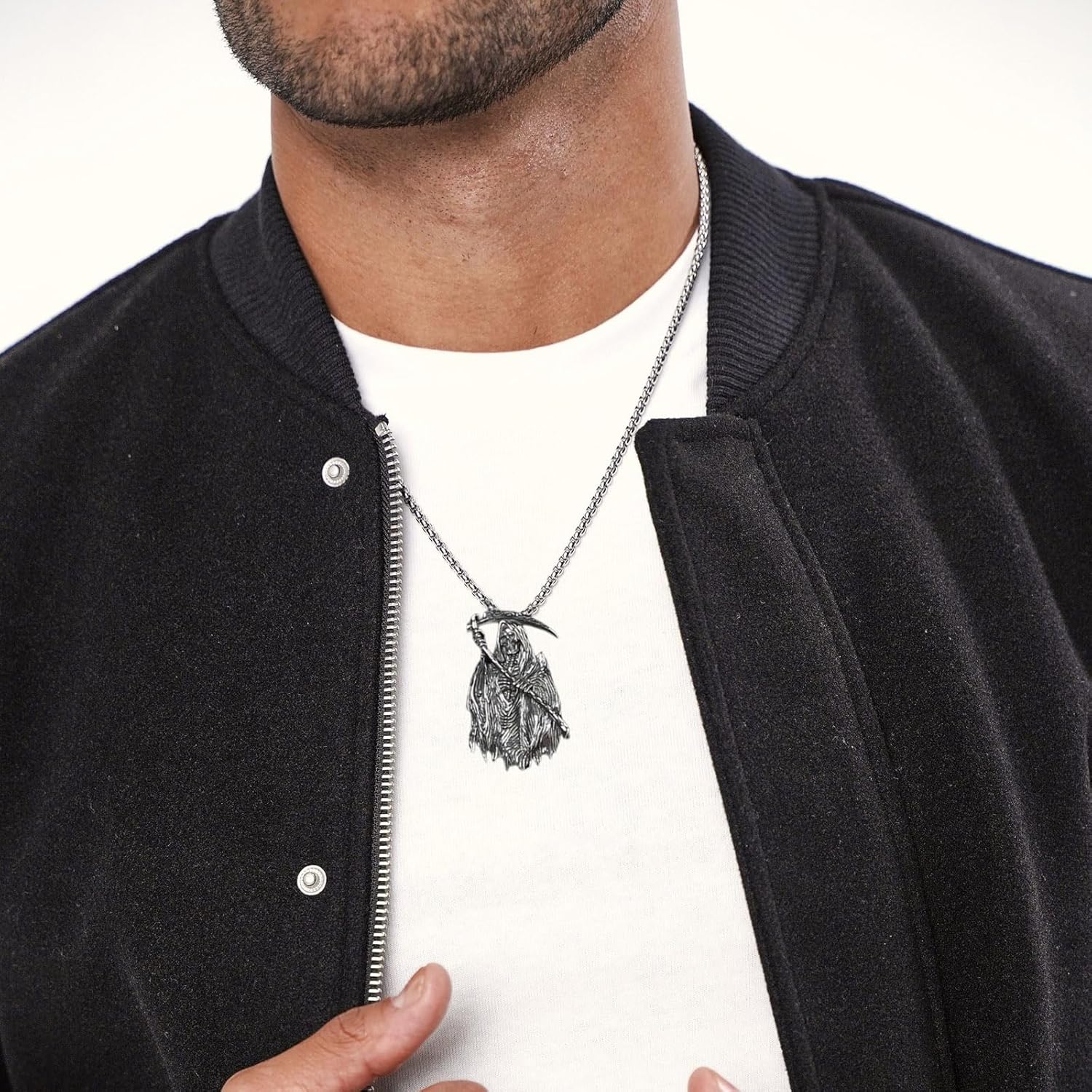 Gothic Reaper Pendant Necklace