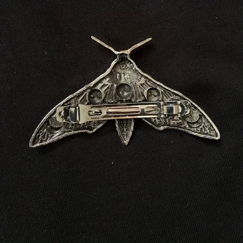 Gothic Moth Hair Clip
