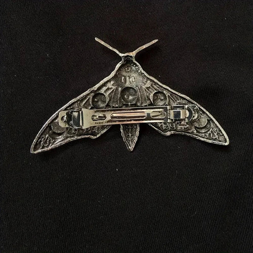 Gothic Moth Hair Clip